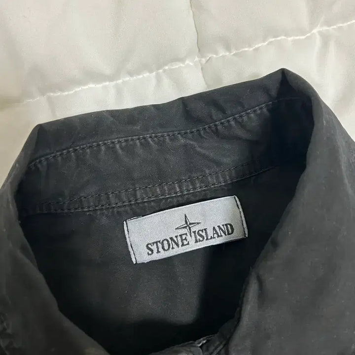 [SOLD OUT] 스톤아일랜드 올드 트리트먼트 오버셔츠 블랙 L