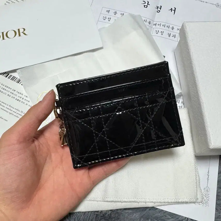 [BUNJANG] Dior Lady Accordion Black Card Wallet / [풀구성/OS]디올 레이디 아코디언 블랙 카드지갑