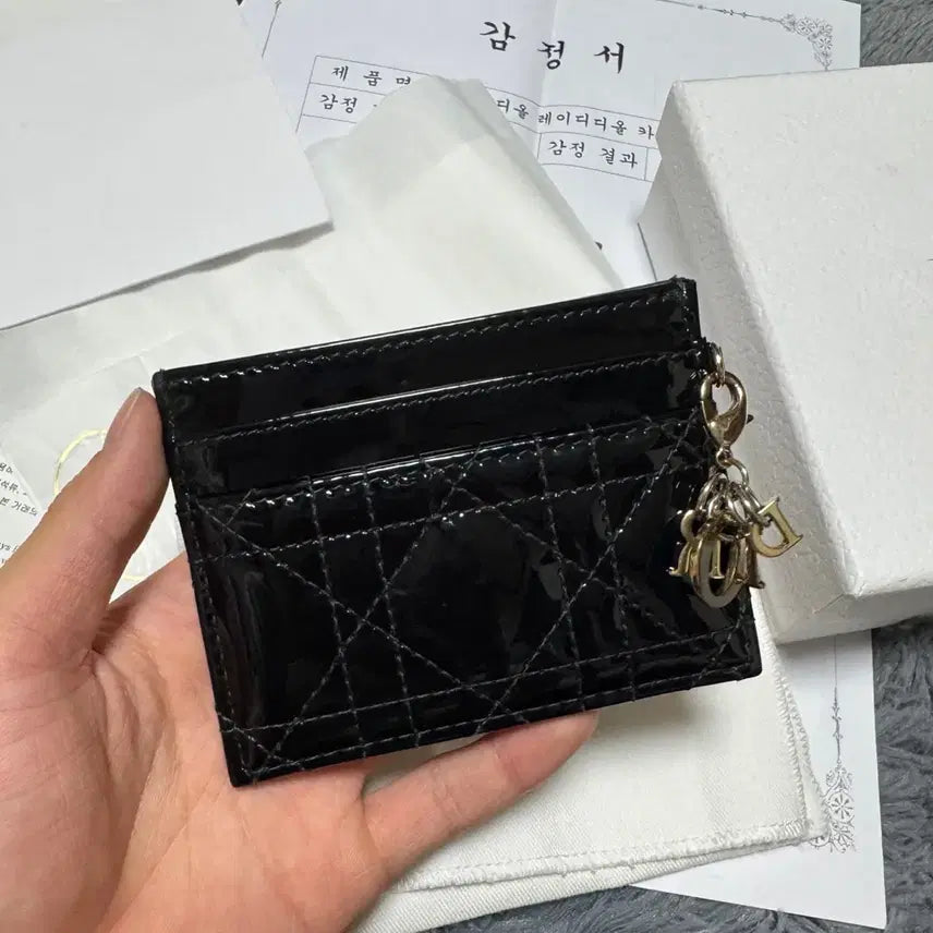 [BUNJANG] Dior Lady Accordion Black Card Wallet / [풀구성/OS]디올 레이디 아코디언 블랙 카드지갑