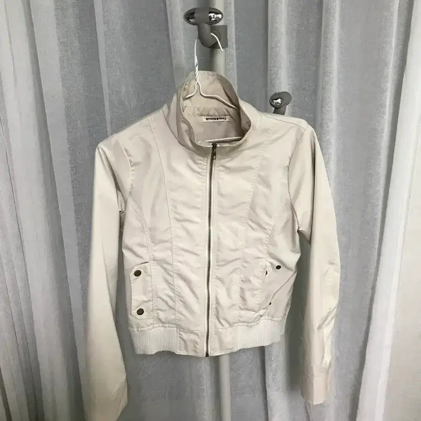 [BUNJANG] Western Cotton Zip-up Jacket Beige / 웨스턴 코튼 집업 자켓 베이지