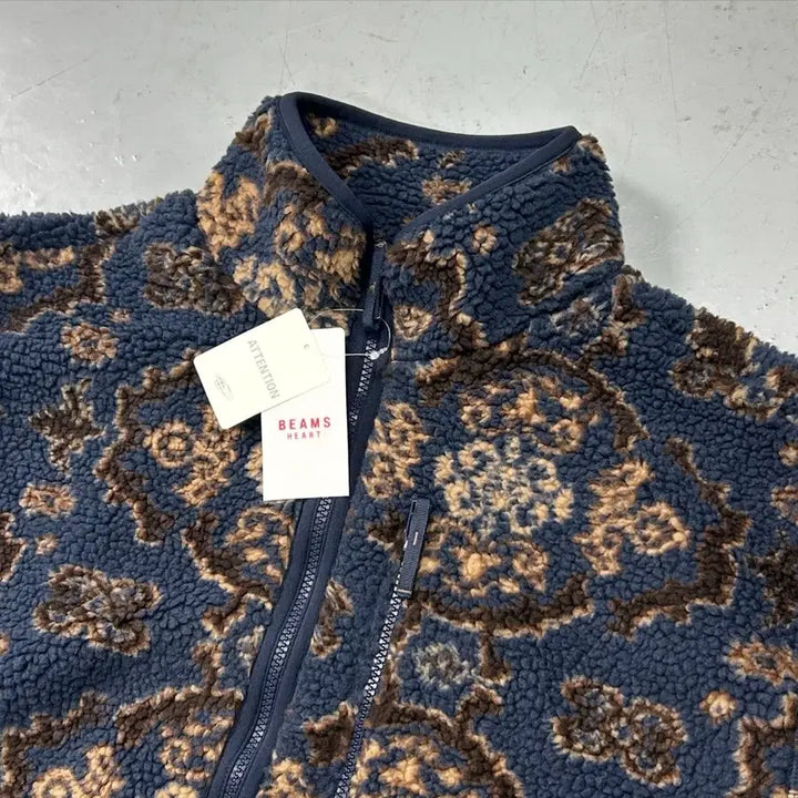 [SOLD OUT] 새상품) 빔즈하트 다마스크 플리스 자켓