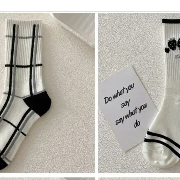 [BUNJANG] 8-Piece Mid-Calf Socks Set / 원단 탄탄소재 중목양말 8켤레세트(무료배송)
