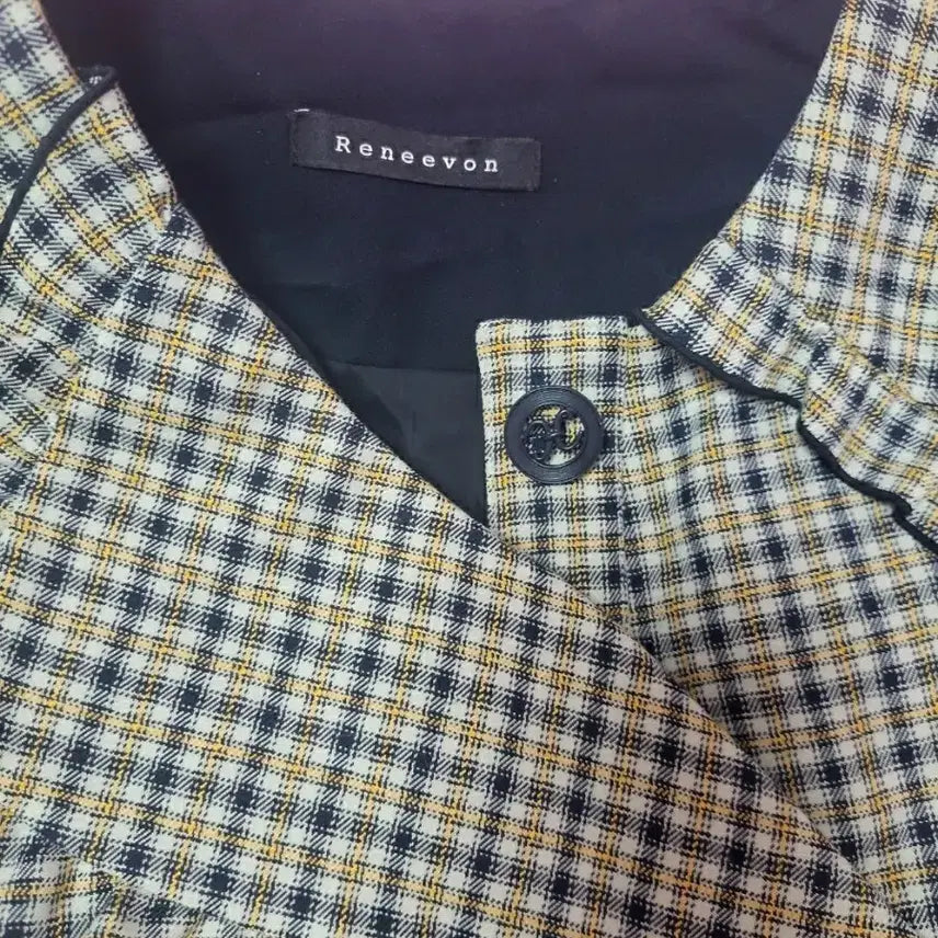 [BUNJANG] Renny Ron Sailor Collar Belted Check Long Dress / 급처상태좋음!레니본 세일러카라 벨트 체크 롱원피스 럭키슈에뜨st