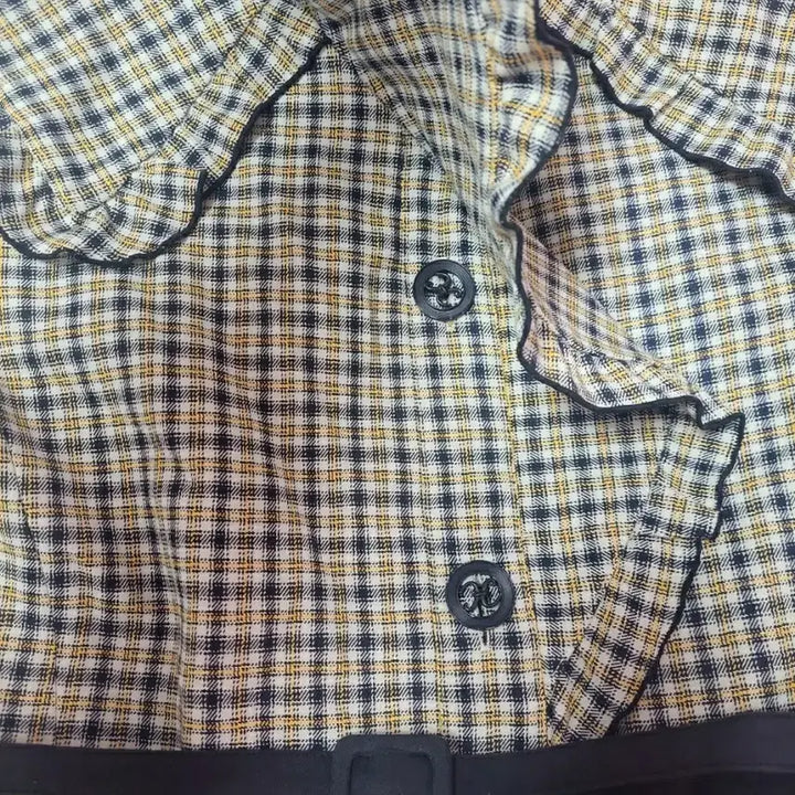[BUNJANG] Renny Ron Sailor Collar Belted Check Long Dress / 급처상태좋음!레니본 세일러카라 벨트 체크 롱원피스 럭키슈에뜨st