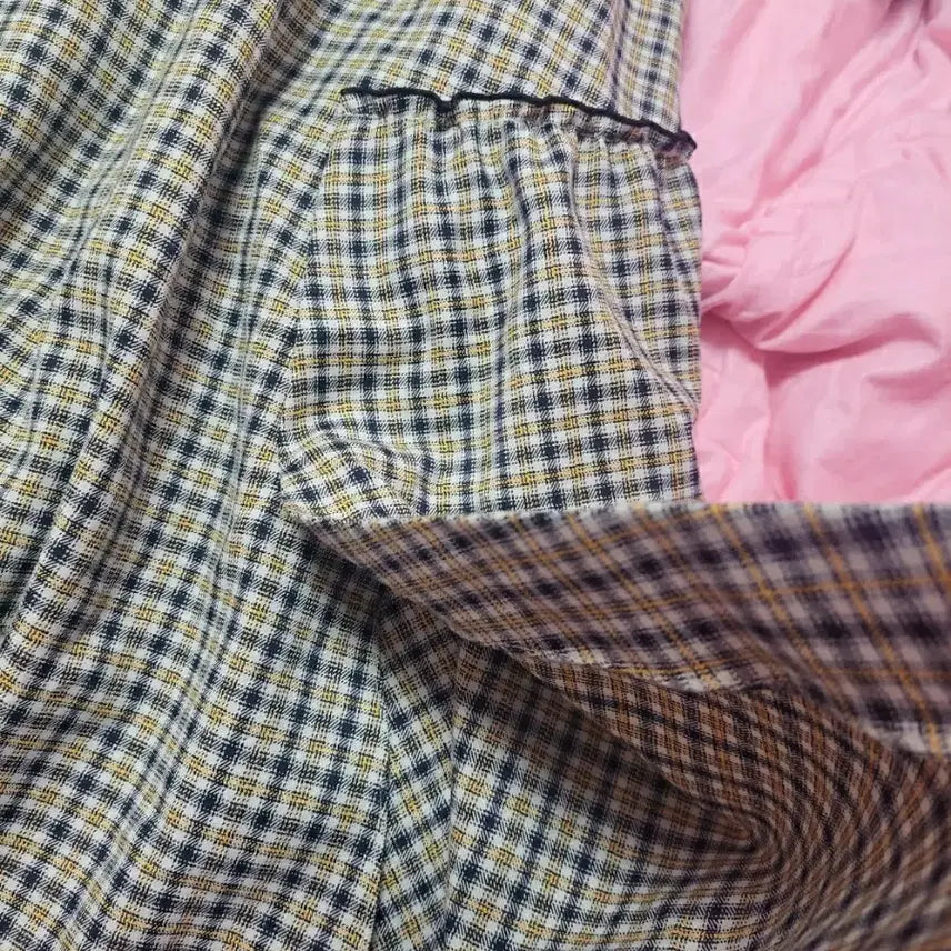[BUNJANG] Renny Ron Sailor Collar Belted Check Long Dress / 급처상태좋음!레니본 세일러카라 벨트 체크 롱원피스 럭키슈에뜨st