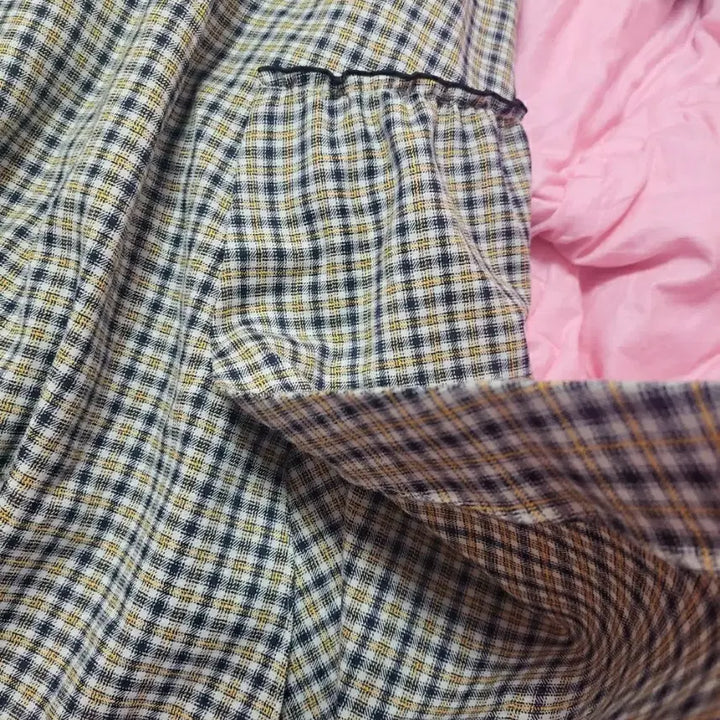 [BUNJANG] Renny Ron Sailor Collar Belted Check Long Dress / 급처상태좋음!레니본 세일러카라 벨트 체크 롱원피스 럭키슈에뜨st