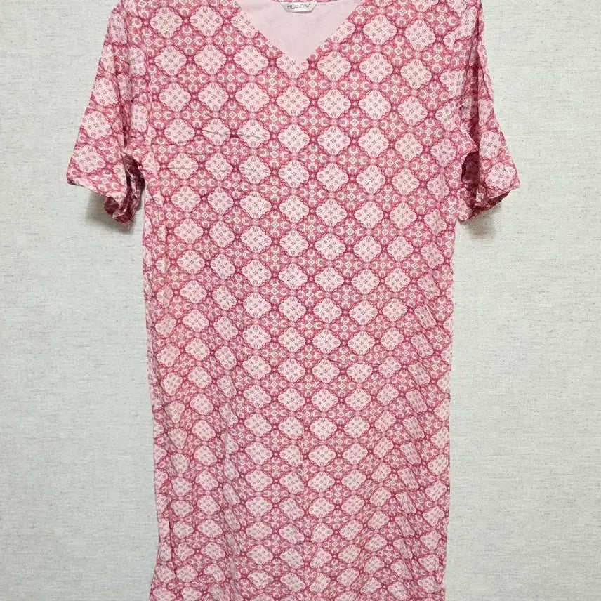 [BUNJANG] MILANO Pink Pattern Short Sleeve Dress / 1.6 MILANO 반팔 핑크 패턴 원피스