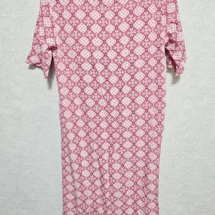 [BUNJANG] MILANO Pink Pattern Short Sleeve Dress / 1.6 MILANO 반팔 핑크 패턴 원피스