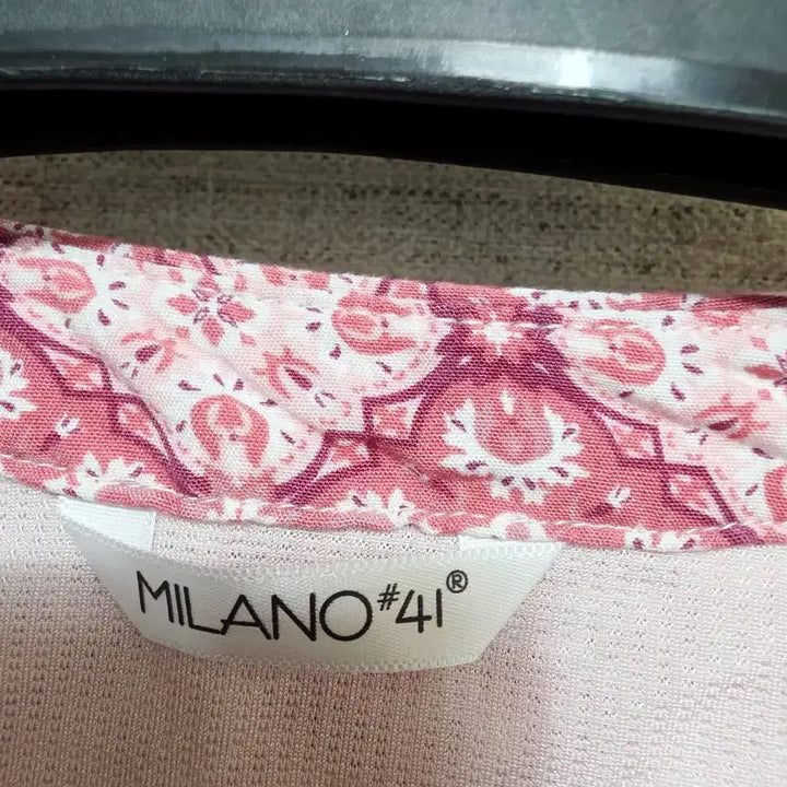 [BUNJANG] MILANO Pink Pattern Short Sleeve Dress / 1.6 MILANO 반팔 핑크 패턴 원피스