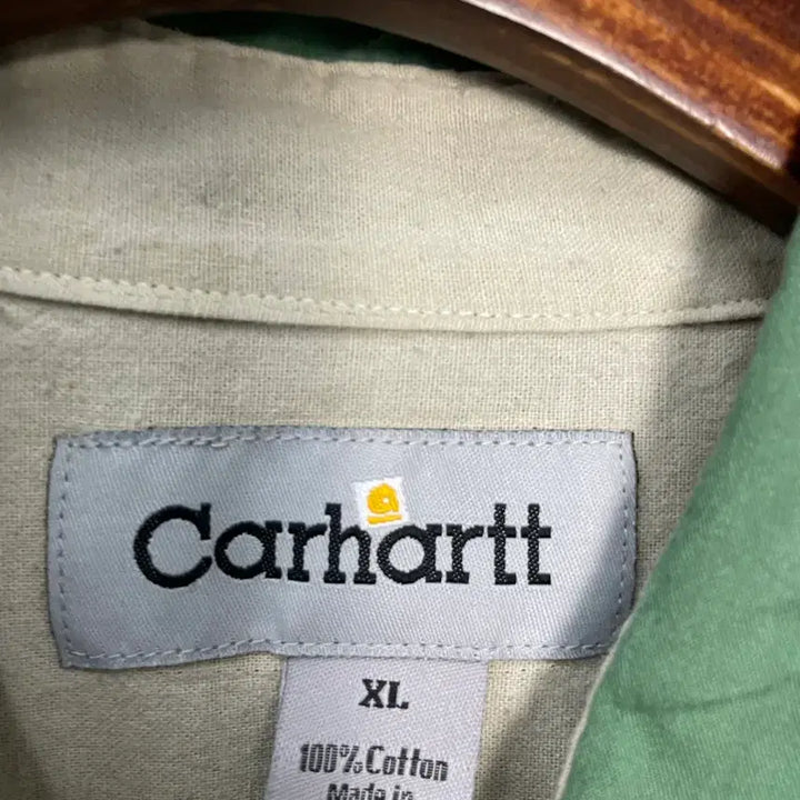 [BUNJANG] Carhartt Green Short Sleeve Shirt / 칼하트 그린 반팔 셔츠 H2451
