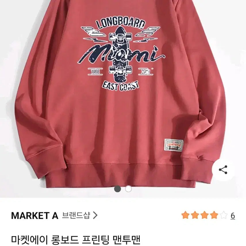 [BUNJANG] Vintage Miami Longboard Sweatshirt / 빈티지 마이애미 롱보드 맨투맨 티셔츠