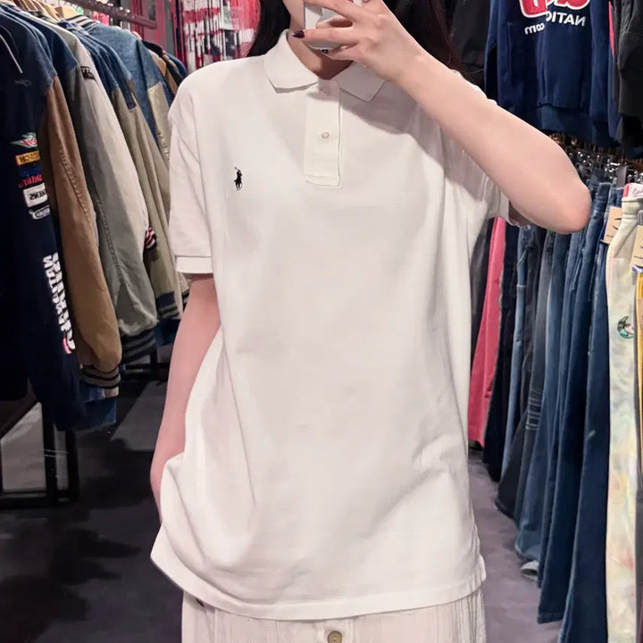 [BUNJANG] Polo Ralph Lauren Short Sleeve Pique Shirt / [IM] 폴로 랄프로렌 반팔 피케 셔츠 화이트