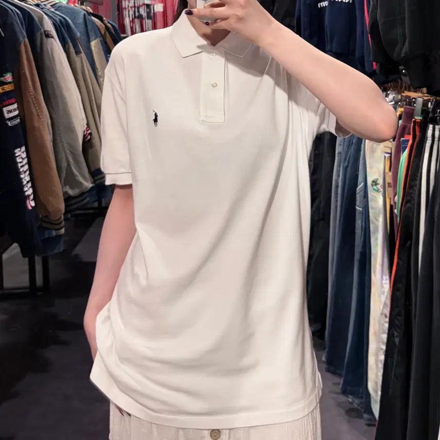 [BUNJANG] Polo Ralph Lauren Short Sleeve Pique Shirt / [IM] 폴로 랄프로렌 반팔 피케 셔츠 화이트