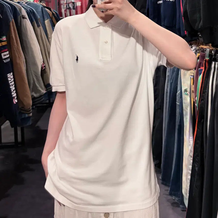 [BUNJANG] Polo Ralph Lauren Short Sleeve Pique Shirt / [IM] 폴로 랄프로렌 반팔 피케 셔츠 화이트