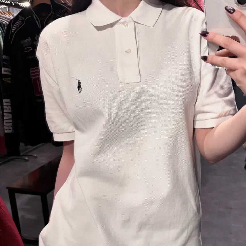 [BUNJANG] Polo Ralph Lauren Short Sleeve Pique Shirt / [IM] 폴로 랄프로렌 반팔 피케 셔츠 화이트