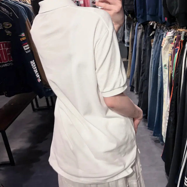[BUNJANG] Polo Ralph Lauren Short Sleeve Pique Shirt / [IM] 폴로 랄프로렌 반팔 피케 셔츠 화이트