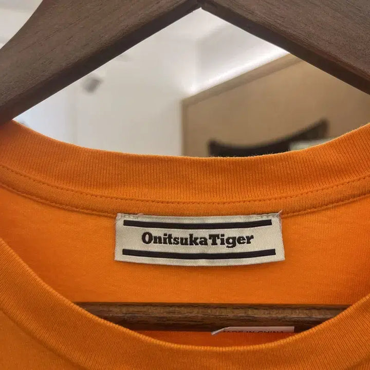 [BUNJANG] Onitsuka Tiger Old School Orange Short Sleeve T-shirt / 오니츠카 타이거 올드스쿨 스트릿 펑크 오렌지 반팔티 95 C10781
