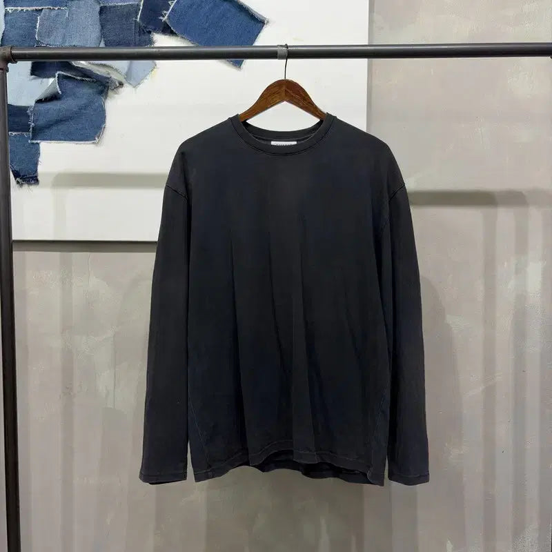 [BUNJANG] Jabanas Layered Long Sleeve T-shirt / (105) 자바나스 스트릿 무지 레이어드 롱슬리브 긴팔 티