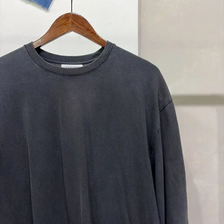 [BUNJANG] Jabanas Layered Long Sleeve T-shirt / (105) 자바나스 스트릿 무지 레이어드 롱슬리브 긴팔 티