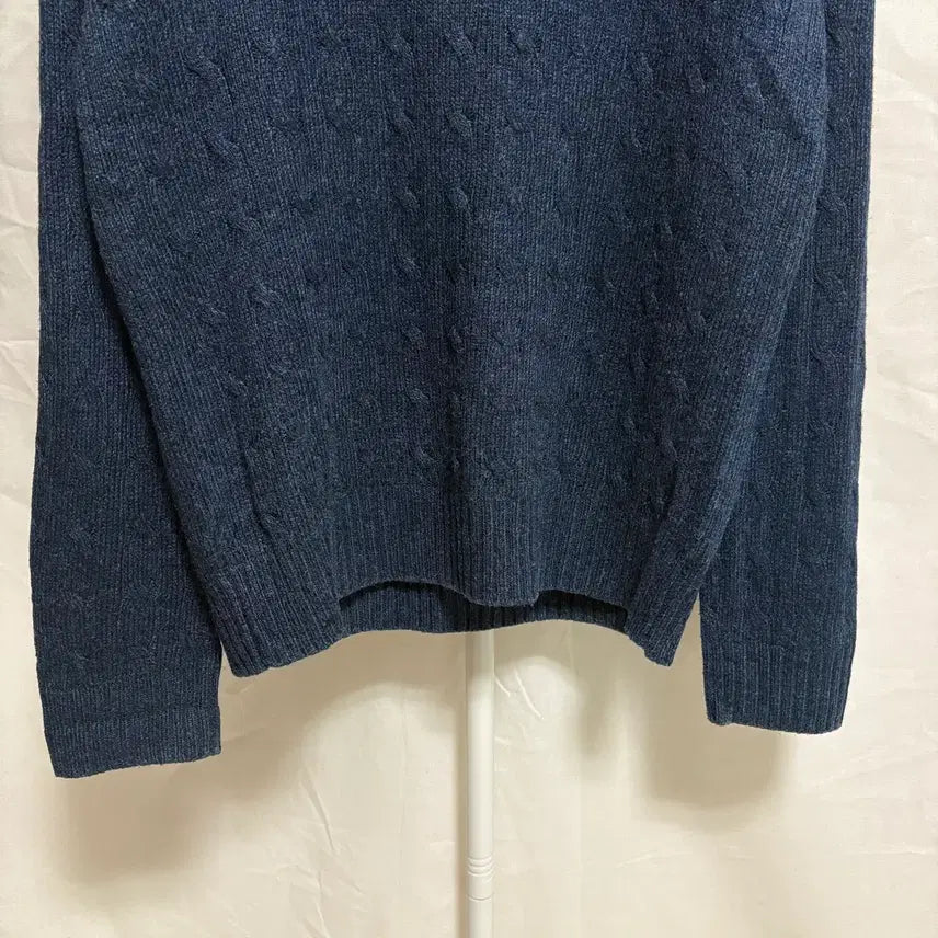 [BUNJANG] Polo Ralph Lauren Silk Cable Knit Sweater / 폴로 랄프로렌 실크 케이블 니트 / 네이비, M