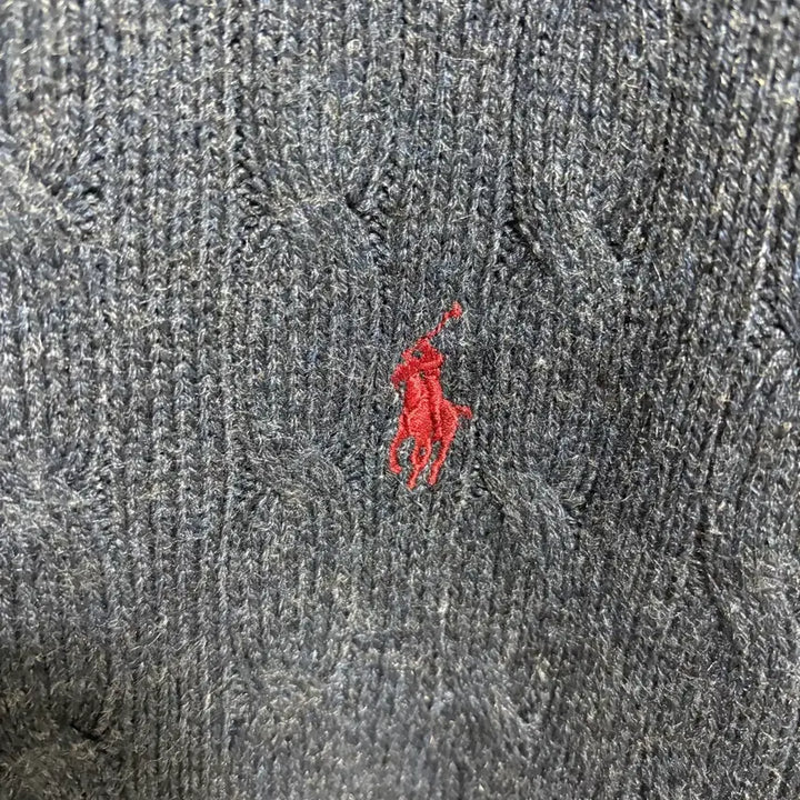 [BUNJANG] Polo Ralph Lauren Silk Cable Knit Sweater / 폴로 랄프로렌 실크 케이블 니트 / 네이비, M