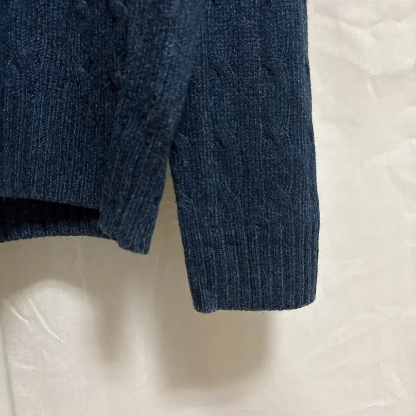 [BUNJANG] Polo Ralph Lauren Silk Cable Knit Sweater / 폴로 랄프로렌 실크 케이블 니트 / 네이비, M