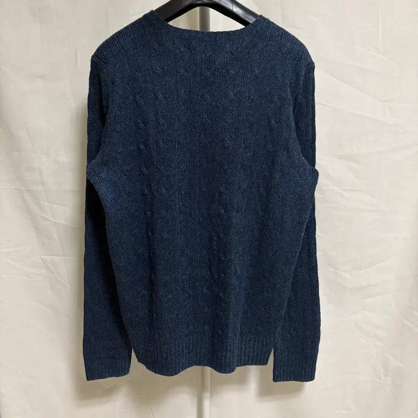 [BUNJANG] Polo Ralph Lauren Silk Cable Knit Sweater / 폴로 랄프로렌 실크 케이블 니트 / 네이비, M