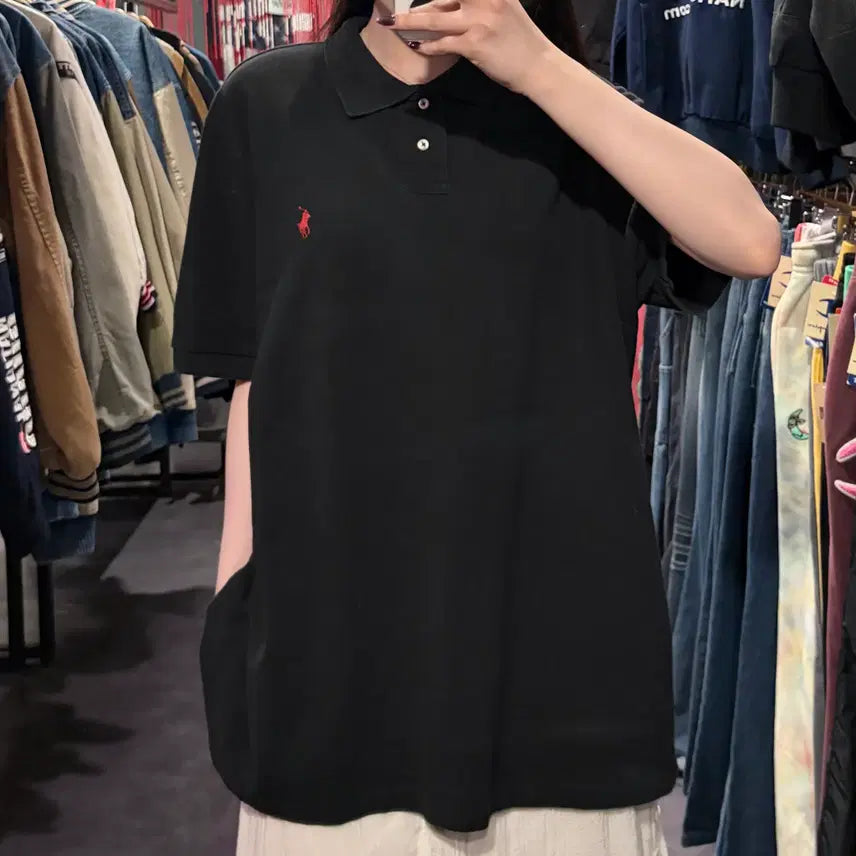 [BUNJANG] Polo Ralph Lauren Black Pique Shirt / [IM] 폴로 랄프로렌 반팔 피케 셔츠 블랙