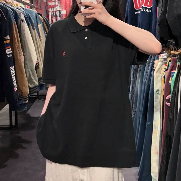 [BUNJANG] Polo Ralph Lauren Black Pique Shirt / [IM] 폴로 랄프로렌 반팔 피케 셔츠 블랙
