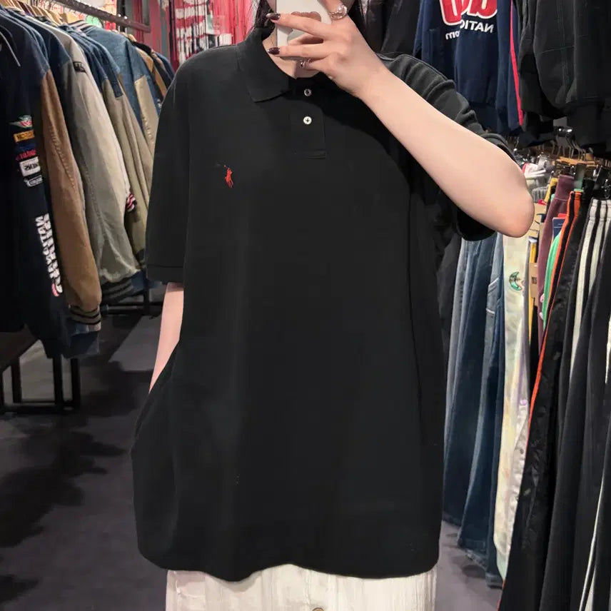 [BUNJANG] Polo Ralph Lauren Black Pique Shirt / [IM] 폴로 랄프로렌 반팔 피케 셔츠 블랙