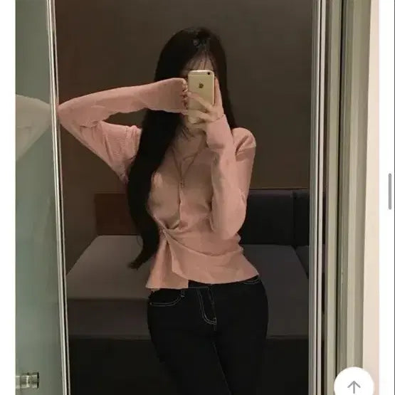 [BUNJANG] E.Llin Side Button Ribbed Knit Cardigan / 새상품) 이엘린 사이드 버튼 골지 니트 가디건