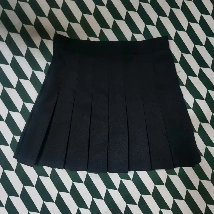 [BUNJANG] Black Pleated Mini Skirt / 검정 플리츠 미니스커트