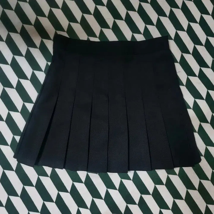 [BUNJANG] Black Pleated Mini Skirt / 검정 플리츠 미니스커트