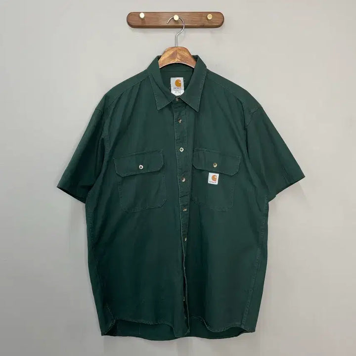 [SOLD OUT] 칼하트 다크그린 반팔 셔츠 H2452