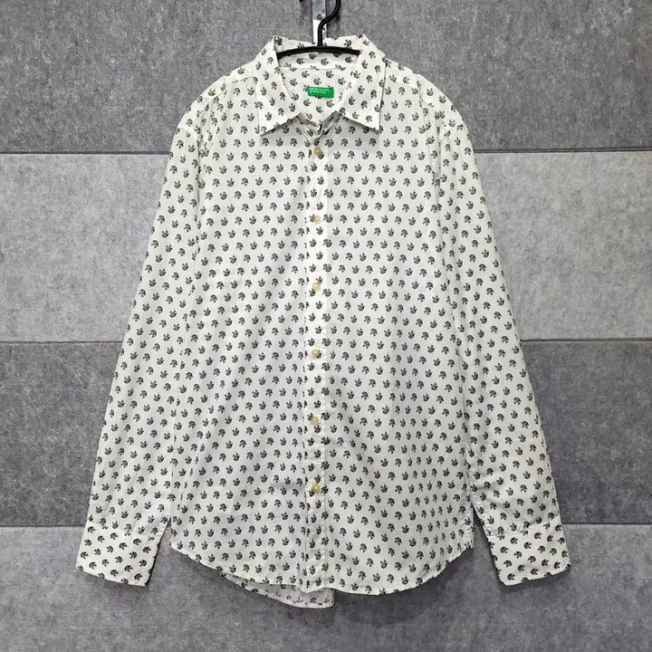 [SOLD OUT] 베네통 유나이티드 남성 플라워 패턴 셔츠 (사이즈 L/100)