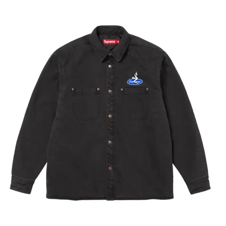 [SOLD OUT] [XL] 슈프림 퀼티드 라인드 데님 스냅 셔츠