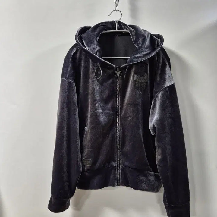 [BUNJANG] LifeWork Velvet Hoodie Zip-up Charcoal Free Size / *무료배송*라이프워크 벨벳 후드집업 차콜 프리시이즈 (상태A급)