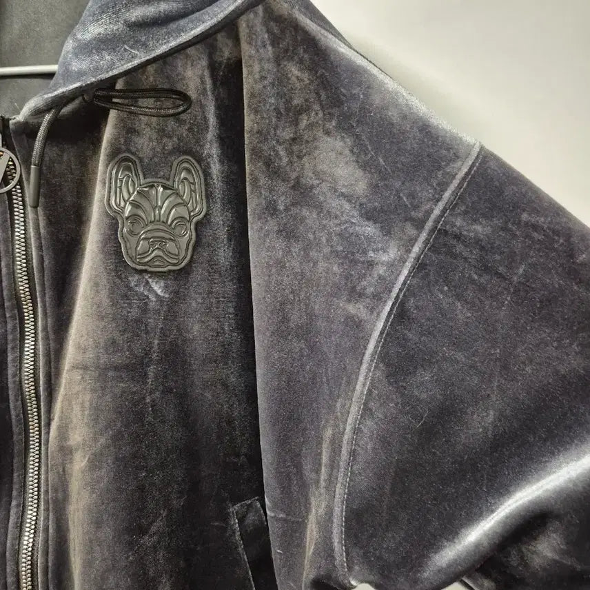 [BUNJANG] LifeWork Velvet Hoodie Zip-up Charcoal Free Size / *무료배송*라이프워크 벨벳 후드집업 차콜 프리시이즈 (상태A급)