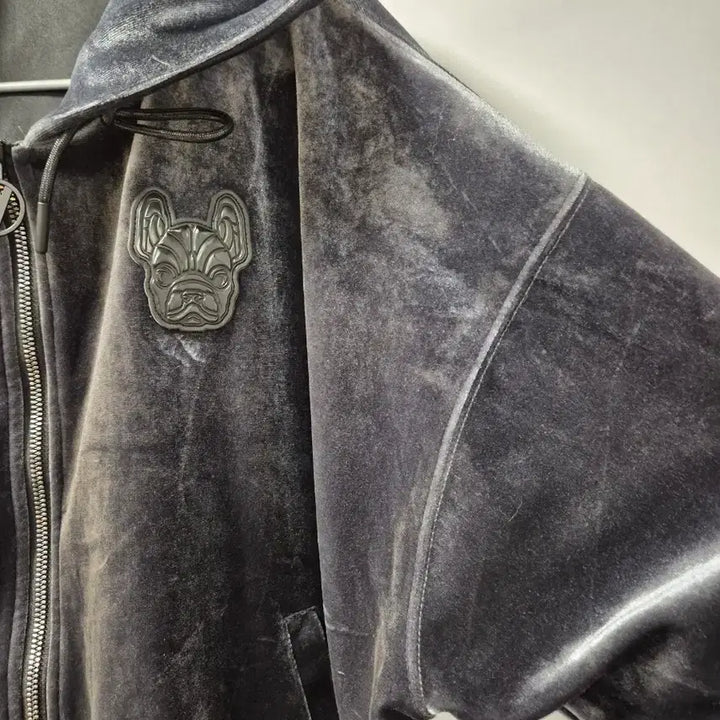 [BUNJANG] LifeWork Velvet Hoodie Zip-up Charcoal Free Size / *무료배송*라이프워크 벨벳 후드집업 차콜 프리시이즈 (상태A급)