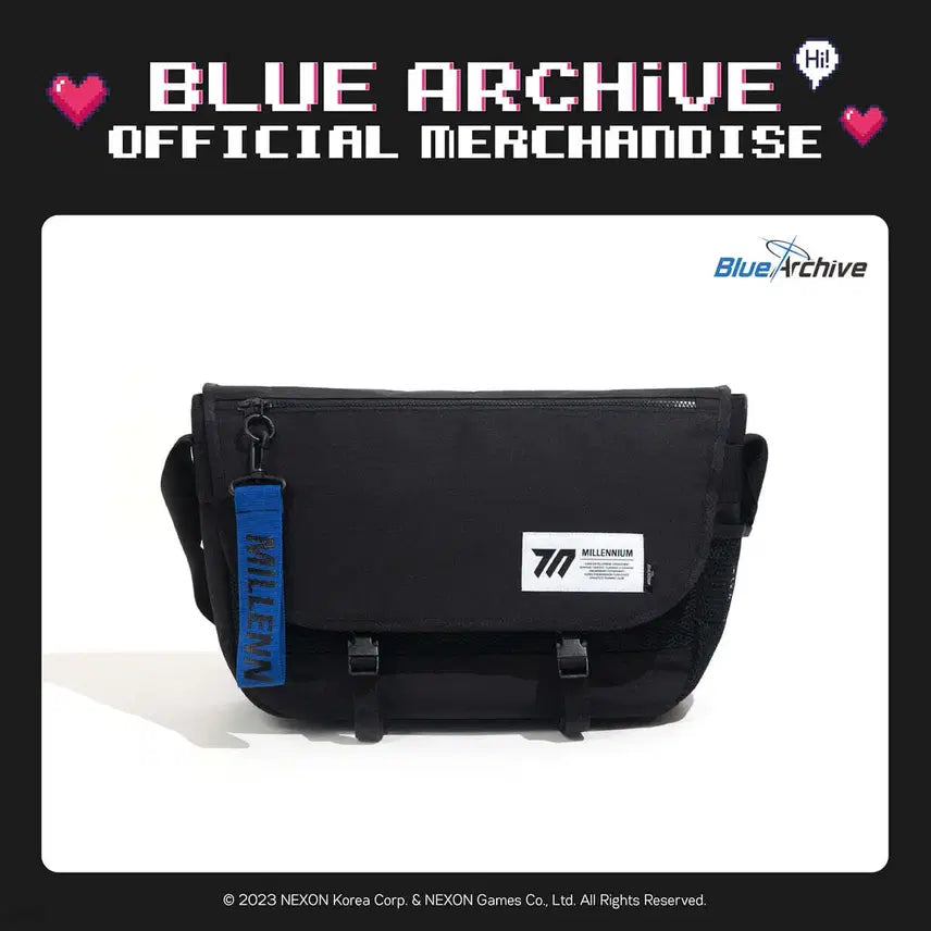 [SOLD OUT] 블루 아카이브 2주년 기념 공식 밀레니엄 메신저백 스트랩 블루아카 블아