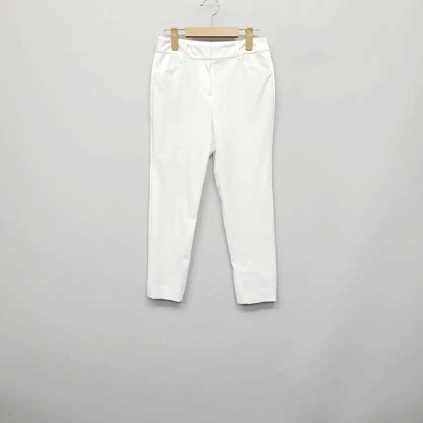 [BUNJANG] Hazzys Ladies White Cotton-Spandex Straight Pants / 헤지스 레이디스 화이트 면스판 일자 팬츠 64-88