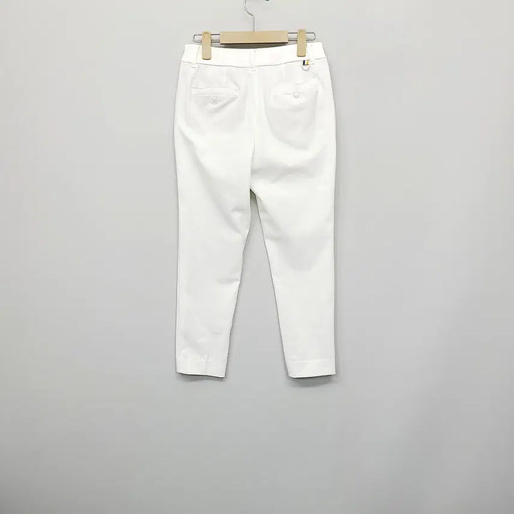 [BUNJANG] Hazzys Ladies White Cotton-Spandex Straight Pants / 헤지스 레이디스 화이트 면스판 일자 팬츠 64-88