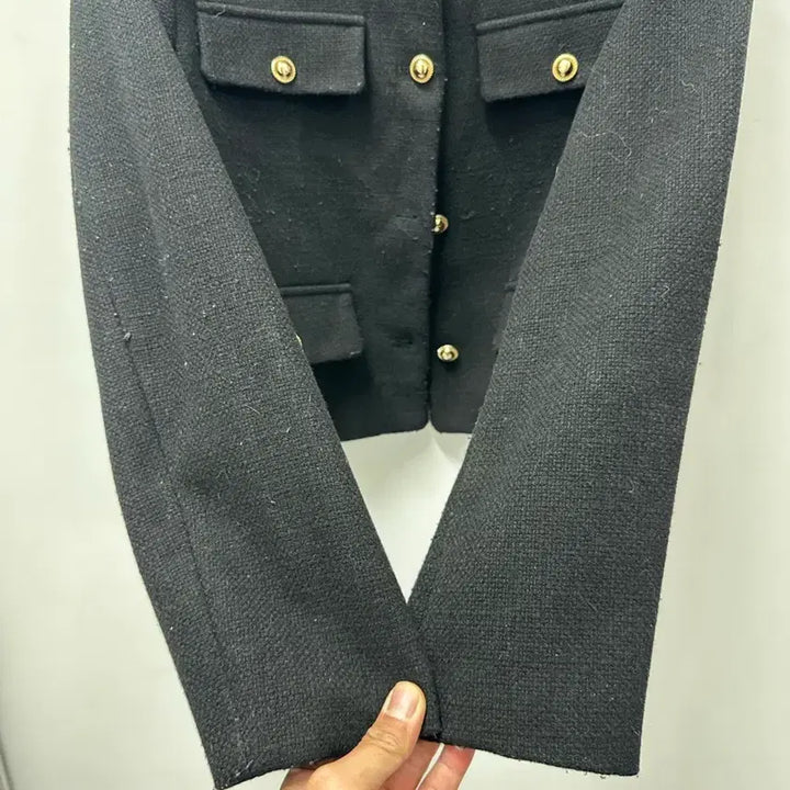 [BUNJANG] Zara Black Tweed Jacket / [만원 아라비아빈티지]자라 블랙 금장 버튼 트위드 자켓 95