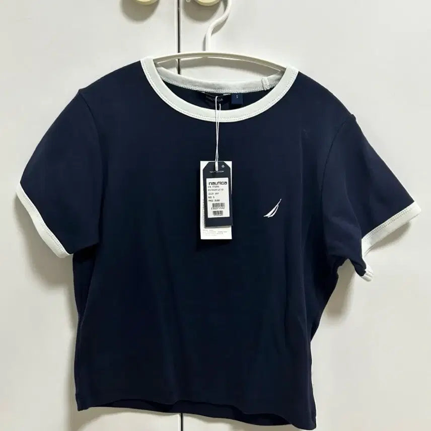 [BUNJANG] Nautica Ringer T-shirt Navy / 노티카 링거 반팔 티셔츠 네이비 새상품