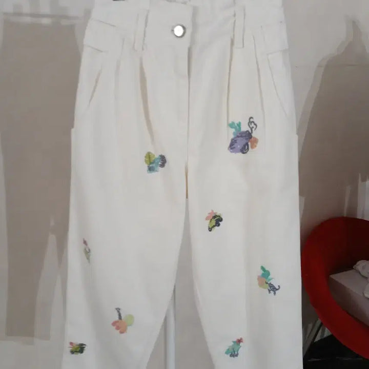 [BUNJANG] 021 Ozsecnd Embroidered Denim Pants / 021 오즈세컨 자수매치 데님 팬츠