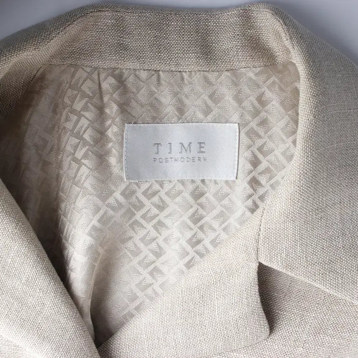 [SOLD OUT] 타임 21SS 린넨 블렌드 크롭 반팔 트위드 재킷 오트밀