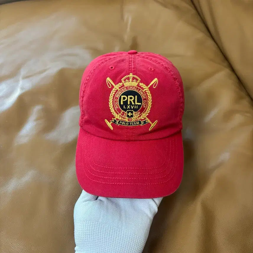 [SOLD OUT] POLO 폴로 랄프로렌 6패널 볼캡 모자 레드 윈터 챌린지 컵 팀 레드