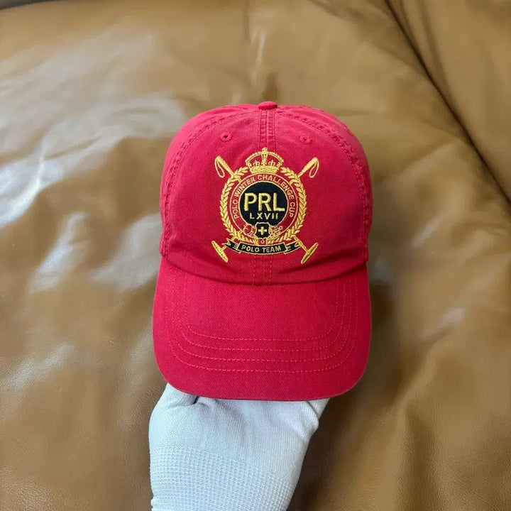 [SOLD OUT] POLO 폴로 랄프로렌 6패널 볼캡 모자 레드 윈터 챌린지 컵 팀 레드