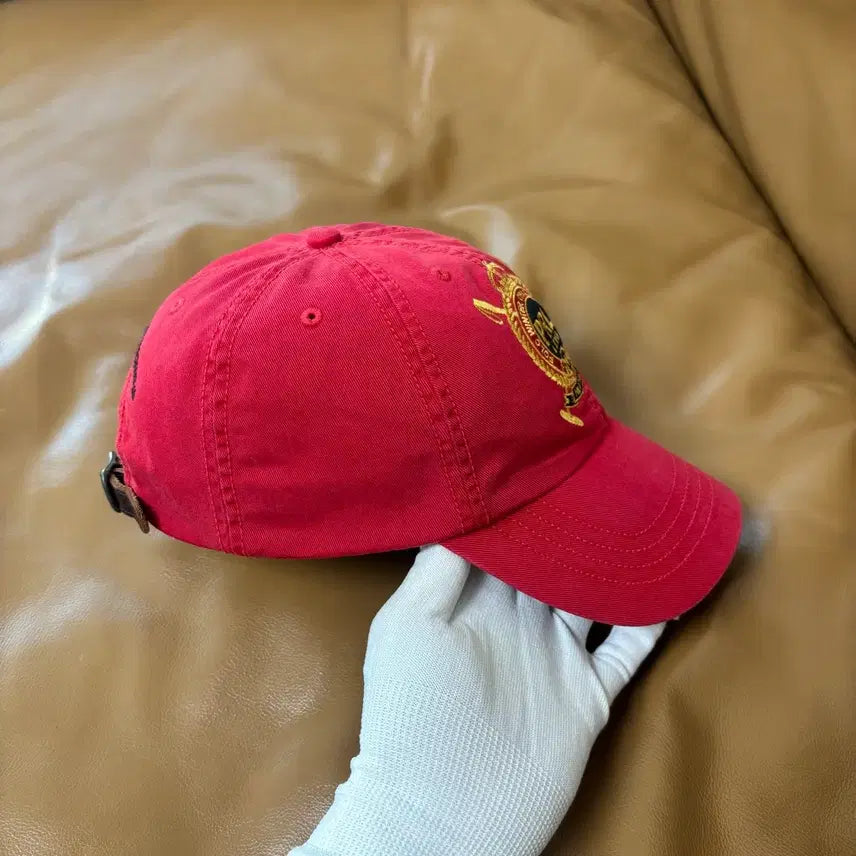 [SOLD OUT] POLO 폴로 랄프로렌 6패널 볼캡 모자 레드 윈터 챌린지 컵 팀 레드