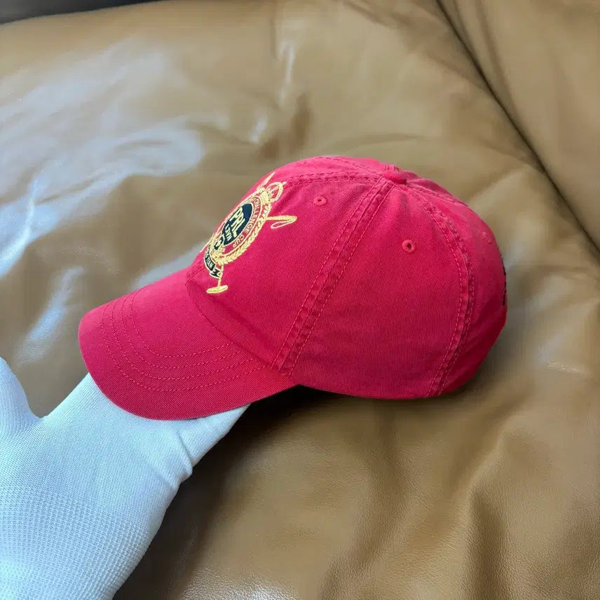 [SOLD OUT] POLO 폴로 랄프로렌 6패널 볼캡 모자 레드 윈터 챌린지 컵 팀 레드